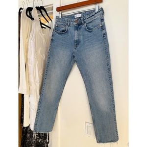 Zara Light Blue Ankle Jeans